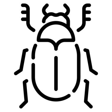 Böcek simgesi, vektör illüstrasyonu basit tasarım