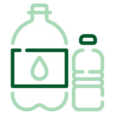 Eko Şişe simgesi, vektör illüstrasyonu basit tasarım