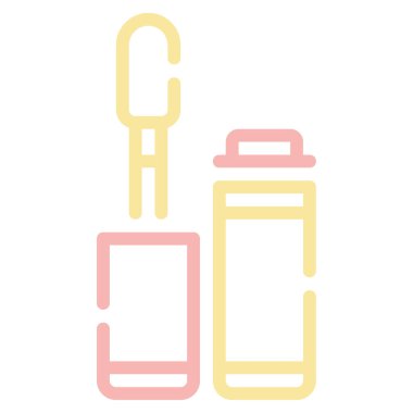 Renkli Dudak parlatıcısı simgesi, vektör illüstrasyonu basit tasarım