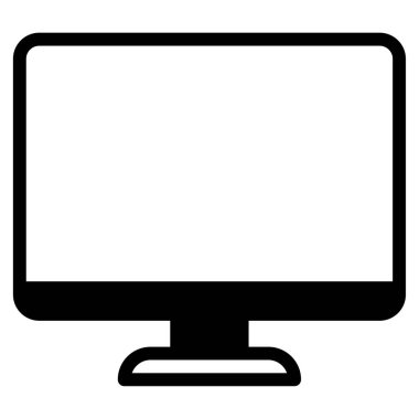 monitör simgesi, vektör illüstrasyonu basit tasarım