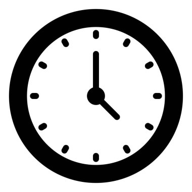 Saat simgesi, basit vektör illüstrasyonu