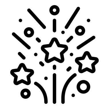 Havai fişek simgesi, vektör illüstrasyonu basit tasarım