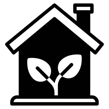 Eco Home icon, vector illustration simple design