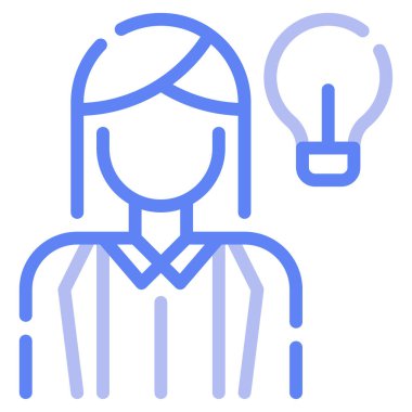 Danışman simgesi, vektör illüstrasyonu basit tasarım