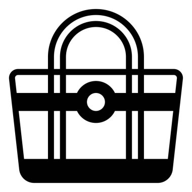 Tote Bag simgesi, vektör illüstrasyonu basit tasarım