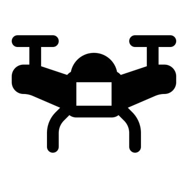 Drone simgesi, vektör illüstrasyonu basit tasarım