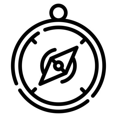 pusula simgesi, vektör illüstrasyonu basit tasarım