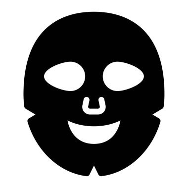 yüz maskesi simgesi, vektör illüstrasyonu basit tasarım