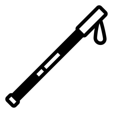 Yürüyen çubuk simgesi, vektör illüstrasyonu basit tasarım