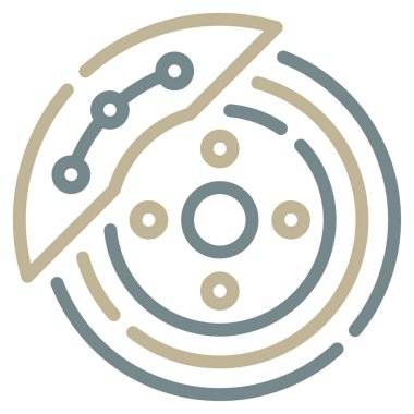 Fren yastığı simgesi, vektör çizimi basit tasarım