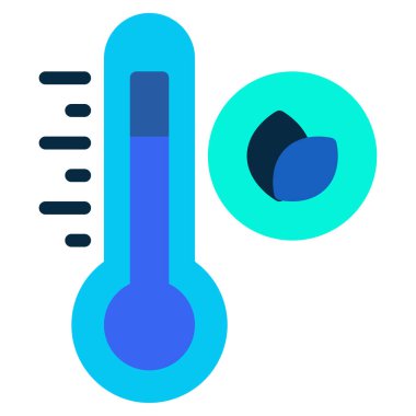 Eko Termostat simgesi, vektör illüstrasyonu basit tasarım