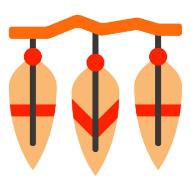 Kartal Tüyü simgesi, vektör illüstrasyonu basit tasarım