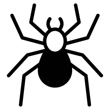 Örümcek simgesi, vektör illüstrasyonu basit tasarım