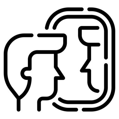 Öz Yansıma simgesi, vektör illüstrasyonu basit tasarım