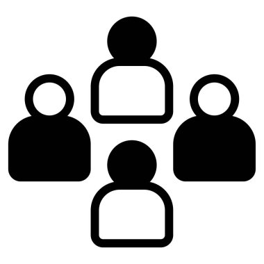 takım çalışması simgesi, vektör illüstrasyonu basit tasarım