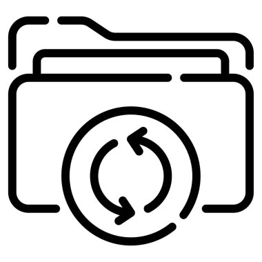 Yedekleme simgesi, vektör illüstrasyonu basit tasarım