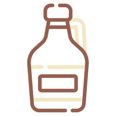 Şurup Şişe simgesi, vektör illüstrasyon basit tasarım