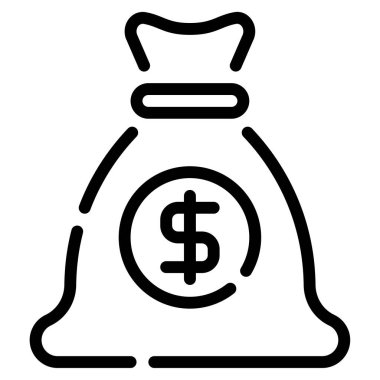 para çantası simgesi, vektör illüstrasyonu basit tasarım