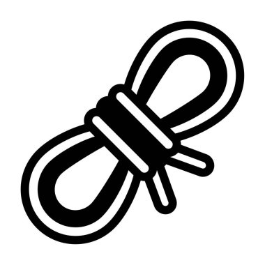 Tırmanan İp simgesi, vektör illüstrasyonu basit tasarım