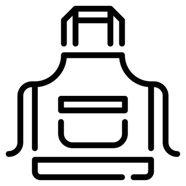 önlük simgesi, vektör illüstrasyonu basit tasarım