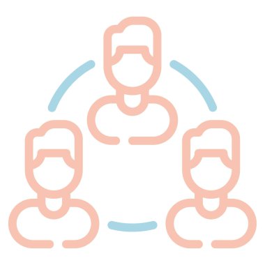 İşbirliği - 7 simgesi, vektör illüstrasyonu basit tasarım