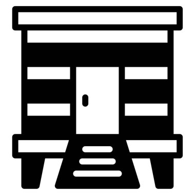 Chicken Coop simgesi, vektör illüstrasyonu basit tasarım