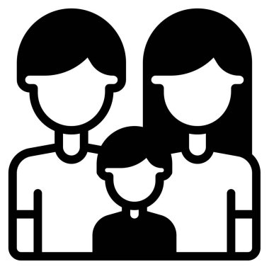 aile simgesi, vektör illüstrasyonu basit tasarım