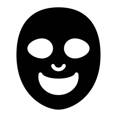 yüz maskesi simgesi, vektör illüstrasyonu basit tasarım