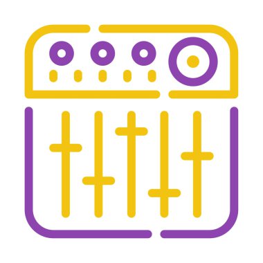 Dijital Karıştırıcı simgesi, vektör illüstrasyonu basit tasarım