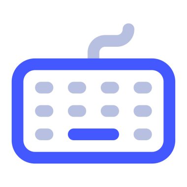 Klavye simgesi, vektör illüstrasyonu basit tasarım