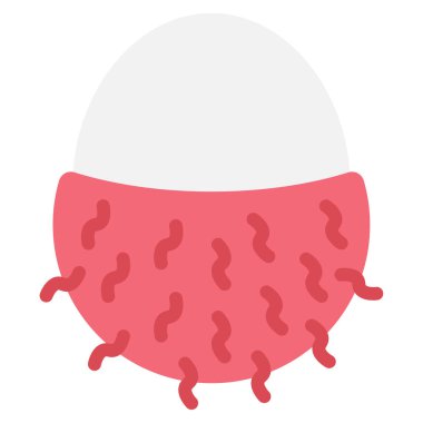 Rambutan simgesi, vektör illüstrasyonu basit tasarım