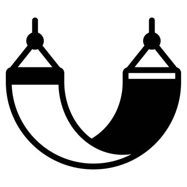 Hamak simgesi, vektör illüstrasyonu basit tasarım