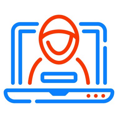 Siber Saldırı simgesi, vektör illüstrasyonu basit tasarım