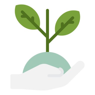 Sürdürülebilir tarım simgesi, vektör illüstrasyonu basit tasarım