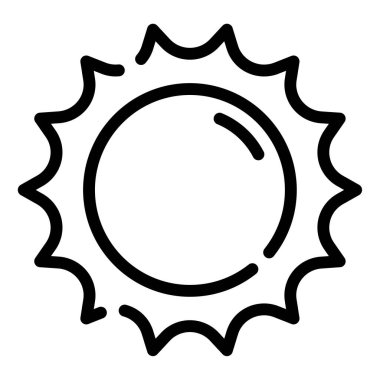 Güneş Işığı simgesi, vektör çizimi basit tasarım