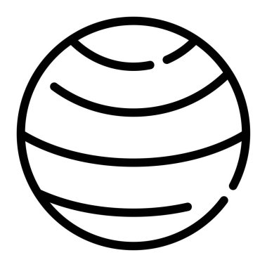 Egzersiz Topu simgesi, vektör illüstrasyonu basit tasarım