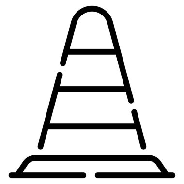 Trafik konisi simgesi, vektör illüstrasyonu basit tasarım