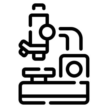 mikroskop simgesi, vektör illüstrasyonu basit tasarım