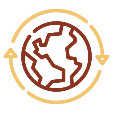 Eko Sistem simgesi, vektör illüstrasyonu basit tasarım