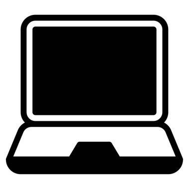 dizüstü bilgisayar simgesi, vektör illüstrasyonu basit tasarım