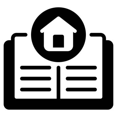 Ev ödevi Yardım simgesi, vektör illüstrasyonu basit tasarım