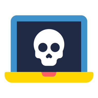 Kötü amaçlı yazılım simgesi, vektör illüstrasyonu basit tasarım