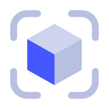 Artırılmış Gerçeklik Simgesi, vektör illüstrasyonu basit tasarım