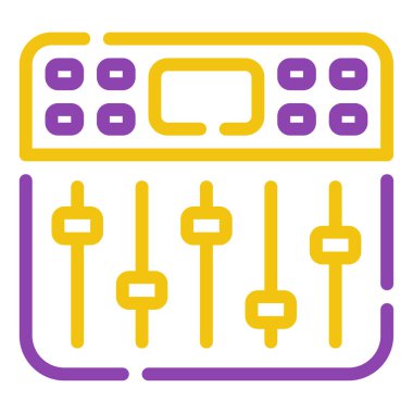 Konsol simgesi karıştırılıyor, vektör illüstrasyonu basit tasarım