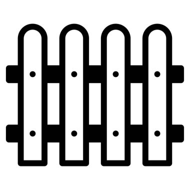 çit simgesi, vektör illüstrasyonu basit tasarım