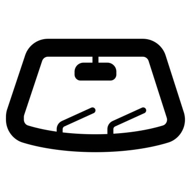 Ön cam simgesi, vektör illüstrasyonu basit tasarım