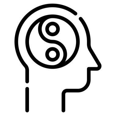 İç Barış simgesi, vektör illüstrasyonu basit tasarım