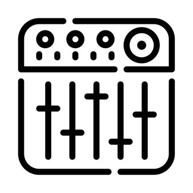 Dijital Karıştırıcı simgesi, vektör illüstrasyonu basit tasarım