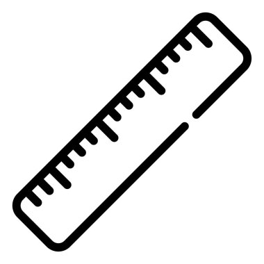 Ruler icon, vector illustration simple design