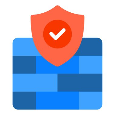 Firewall Günlük Kaydı simgesi, vektör illüstrasyonu basit tasarım